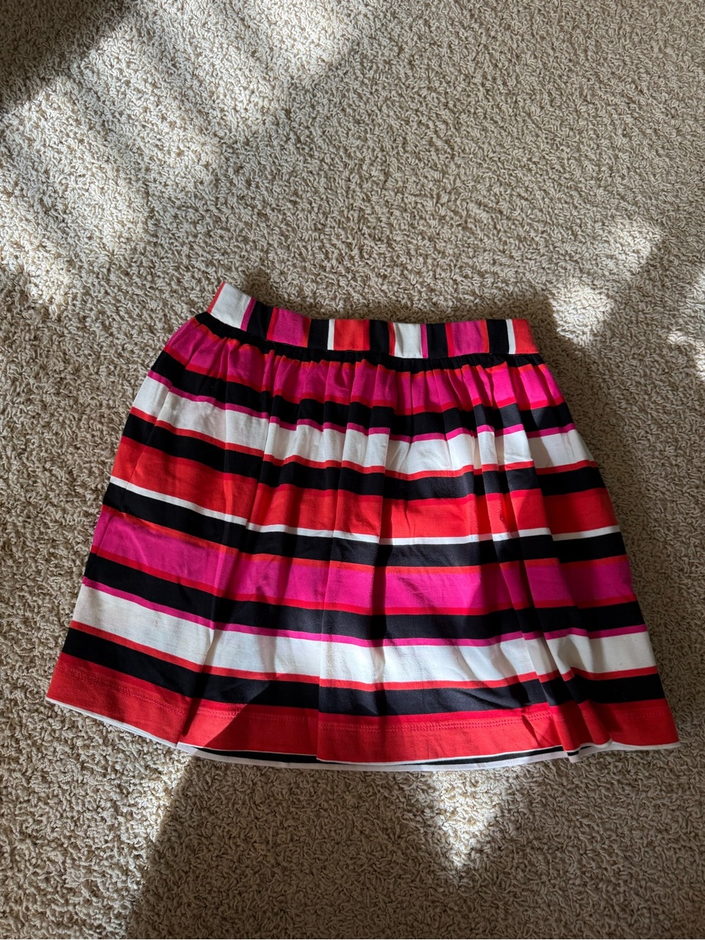 kate spade Striped Skirt in Pink, orange/Red, Black & White